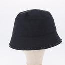 VALENTINO Rock Studs Hat Nylon Black Auth 199690V-4