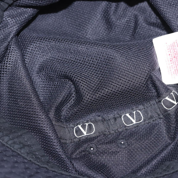 VALENTINO Rock Studs Hat Nylon Black Auth 199690V