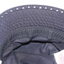 VALENTINO Rock Studs Hat Nylon Black Auth 199690V-9