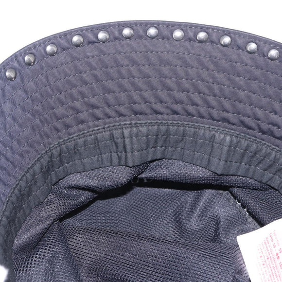 VALENTINO Rock Studs Hat Nylon Black Auth 199690V