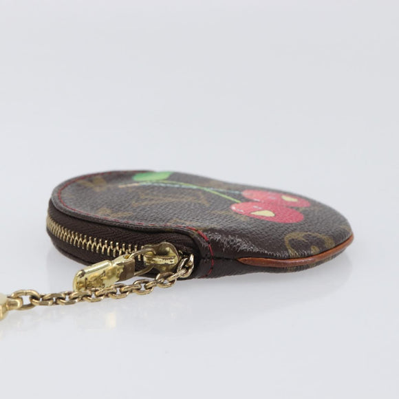 LOUIS VUITTON Monogram Cherry Porte Monnaie Ron Coin Purse M95043 Auth 199691V