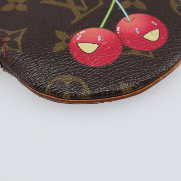 LOUIS VUITTON Monogram Cherry Porte Monnaie Ron Coin Purse M95043 Auth 199691V