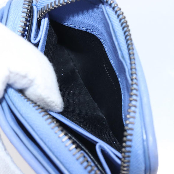 BOTTEGA VENETA INTRECCIATO Wallet Leather Light Blue Auth 199692V