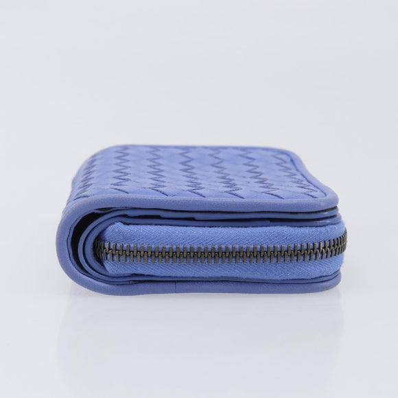 BOTTEGA VENETA INTRECCIATO Wallet Leather Light Blue Auth 199692V