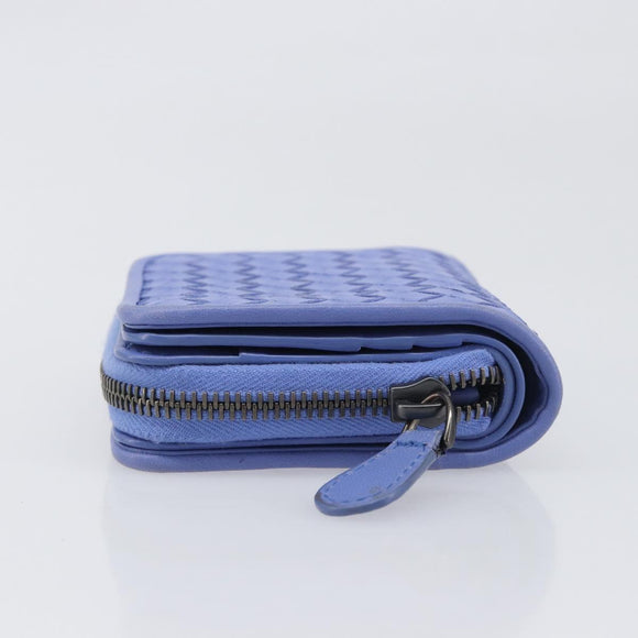 BOTTEGA VENETA INTRECCIATO Wallet Leather Light Blue Auth 199692V