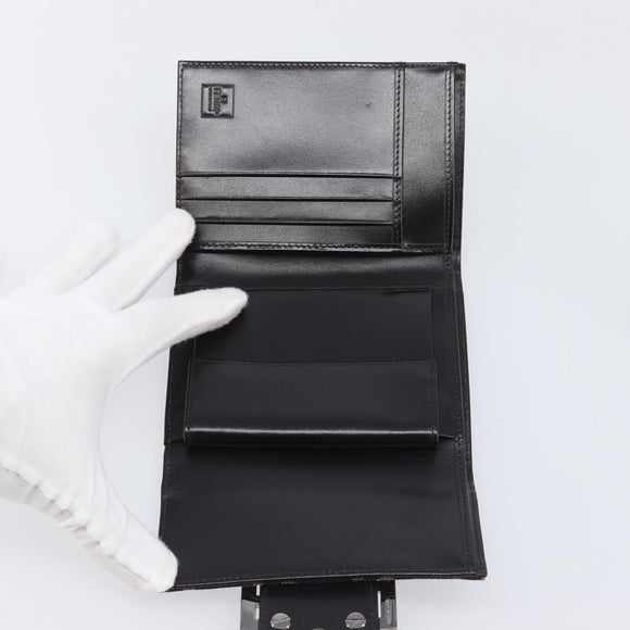 FENDI Zucca Canvas Mamma Baguette Wallet Black Brown Auth 199693V