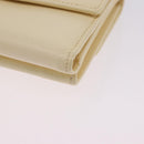 CHANEL Long Wallet Leather Ivory Gold CC Auth 199695A-17