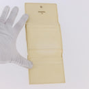 CHANEL Long Wallet Leather Ivory Gold CC Auth 199695A-8