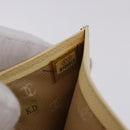 CHANEL Long Wallet Leather Ivory Gold CC Auth 199695A-11
