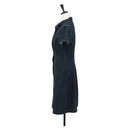 CHANEL One Piece Denim Blue Silver CC Auth 199698M-3