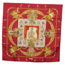 HERMES Carre 90 Scarf Silk Red Auth 199702M-1