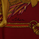 HERMES Carre 90 Scarf Silk Red Auth 199702M-11