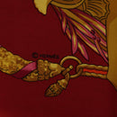 HERMES Carre 90 Scarf Silk Red Auth 199702M-12