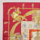 HERMES Carre 90 Scarf Silk Red Auth 199702M-14
