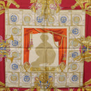 HERMES Carre 90 Scarf Silk Red Auth 199702M-18