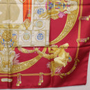 HERMES Carre 90 Scarf Silk Red Auth 199702M-22
