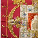 HERMES Carre 90 Scarf Silk Red Auth 199702M-5
