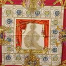 HERMES Carre 90 Scarf Silk Red Auth 199702M-6