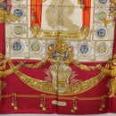 HERMES Carre 90 Scarf Silk Red Auth 199702M-9