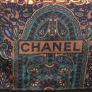 CHANEL Scarf Silk Brown CC Auth 199704M-11