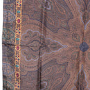 CHANEL Scarf Silk Brown CC Auth 199704M-5