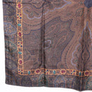CHANEL Scarf Silk Brown CC Auth 199704M-8