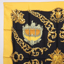 HERMES Carre 90 Scarf Silk Yellow Auth 199714M-2