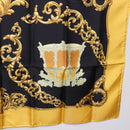 HERMES Carre 90 Scarf Silk Yellow Auth 199714M-22