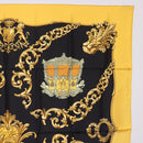 HERMES Carre 90 Scarf Silk Yellow Auth 199714M-4
