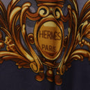 HERMES Carre 90 Scarf Silk Gray Auth 199716-11