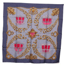 HERMES Carre 90 Scarf Silk Gray Auth 199716-13