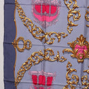 HERMES Carre 90 Scarf Silk Gray Auth 199716-5
