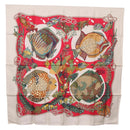 HERMES Carre 90 Scarf Silk Red Auth 199721M-1