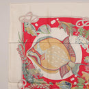 HERMES Carre 90 Scarf Silk Red Auth 199721M-14