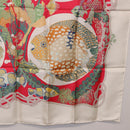 HERMES Carre 90 Scarf Silk Red Auth 199721M-22