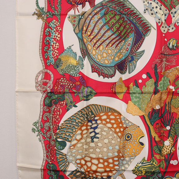 HERMES Carre 90 Scarf Silk Red Auth 199721M