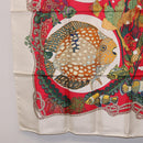 HERMES Carre 90 Scarf Silk Red Auth 199721M-8