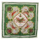 HERMES Carre 90 Scarf Silk Green Auth 199724M-1