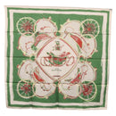 HERMES Carre 90 Scarf Silk Green Auth 199724M-13