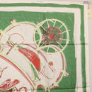 HERMES Carre 90 Scarf Silk Green Auth 199724M-16