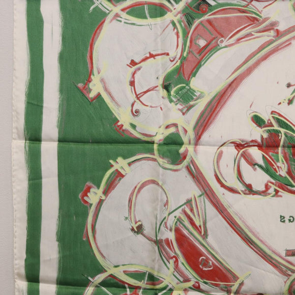 HERMES Carre 90 Scarf Silk Green Auth 199724M