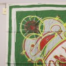 HERMES Carre 90 Scarf Silk Green Auth 199724M-2