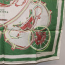 HERMES Carre 90 Scarf Silk Green Auth 199724M-22