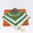 HERMES Carre 90 Scarf Silk Green Auth 199724M-12