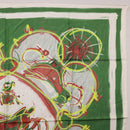 HERMES Carre 90 Scarf Silk Green Auth 199724M-4