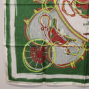 HERMES Carre 90 Scarf Silk Green Auth 199724M-8