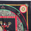 HERMES Carre 90 Scarf Silk Black Auth 199728M-15