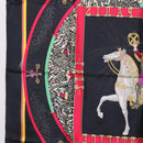 HERMES Carre 90 Scarf Silk Black Auth 199728M-16