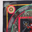 HERMES Carre 90 Scarf Silk Black Auth 199728M-2
