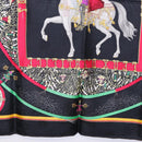 HERMES Carre 90 Scarf Silk Black Auth 199728M-20